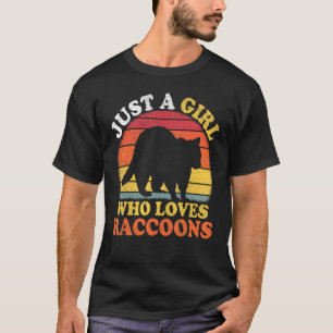 Waschbär Vintage Nur Ein Mädchen Das Waschbären T-Shirt