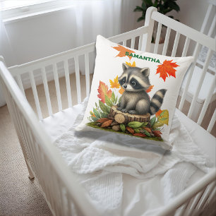 Waschbär-Wurfkissen Herbst Waschbär-Kissenbezug Kissen