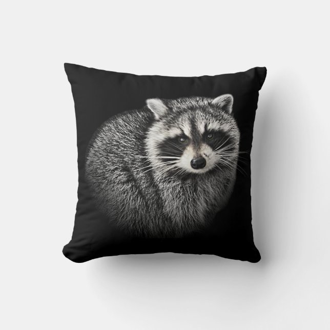 Waschbär-Wurfs-Kissen Kissen (Vorderseite)