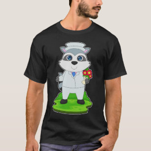 Waschbären Blumenstrauß Hochzeit T-Shirt
