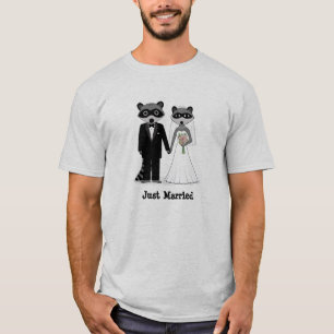 Waschbären Braut und Bräutigam Design mit individu T-Shirt