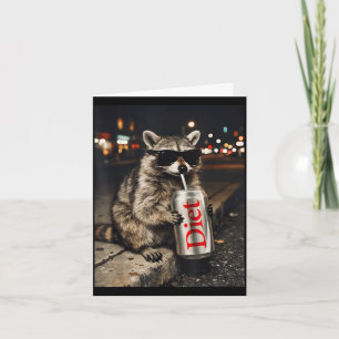 Waschbären Diät-Limonade lustiges Tier Meme genz d Karte