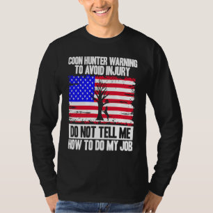 Waschbären-Jagdsaison USA-Flagge Waschbärenjäger W T-Shirt