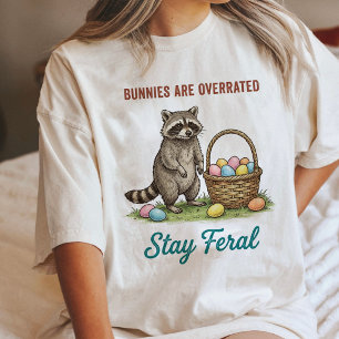 Waschbären-Osterhasen überbewertet Bleibt wild Tri-Blend Shirt