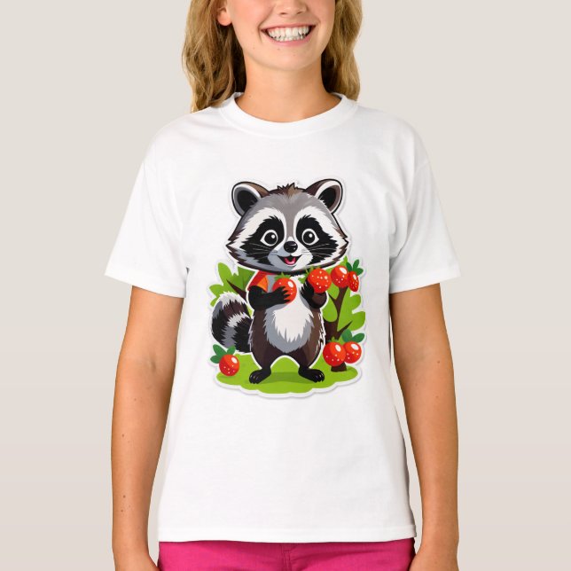 Waschbären-Wald-Entdecker T-Shirt (Vorderseite)