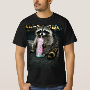 Waschbären Zuckerwatte Getränk Grafik T-Shirt, Lus T-Shirt