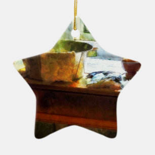 Waschbecken und Seife Keramik Ornament