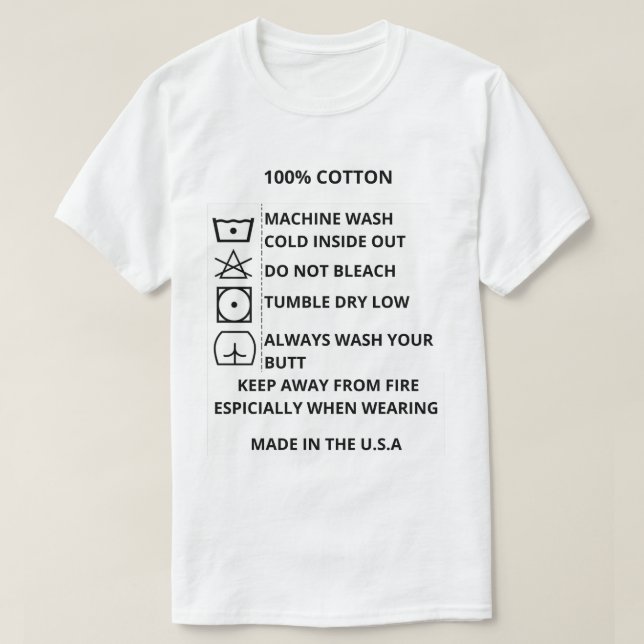 wasche deine T-Shirt (Design vorne)