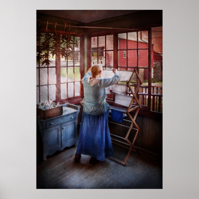 Wäsche - Miss Lady Blue Poster (Vorne)