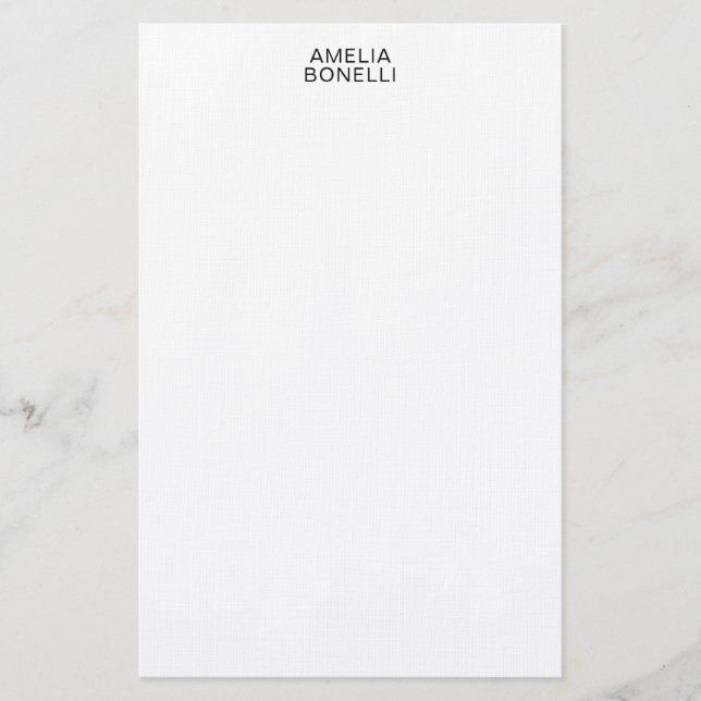 Wäsche Moderne Minimalistische Berufliche Schlicht Briefpapier (Vorderseite)