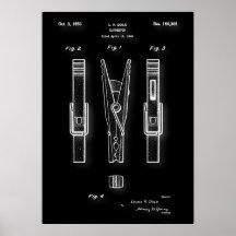 Wäscheklammer-Patentposter