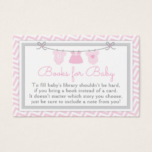 Wäscheleine Babydusche Buchungskarte
