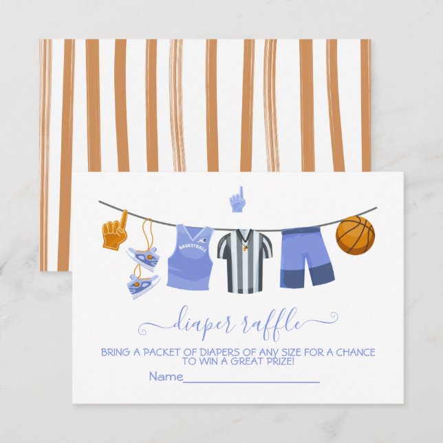 Wäscheleine für Basketball-Wäscheleine Papierkorbk Einladung (Vorne/Hinten)