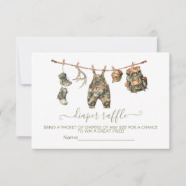 Wäscheleine für die Jagd Windeln Einladung