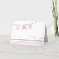Wäscheleine Pink Gray Girl Babydusche