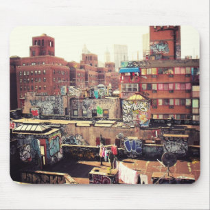 Wäscheleinen und Graffiti Mousepad