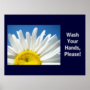 Waschen Sie bitte Ihre Hände! Gesundheitsschulplak Poster