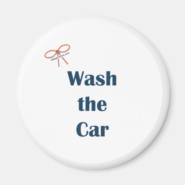 Waschen Sie die Erinnerungen des Autos Magnet (Vorne)