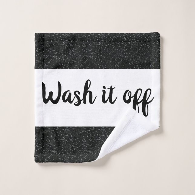 Waschen Sie es aus Waschtuch und Handtücher. Waschlappen (Waschlappen)