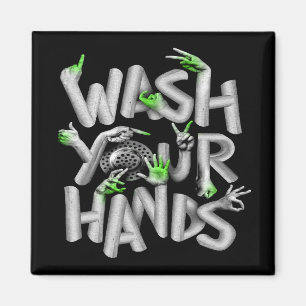 Waschen Sie Ihre Hände Hygiene-Germe Magnet