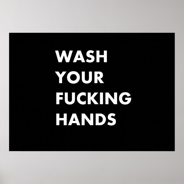 Waschen Sie Ihre Hände Poster (Vorne)