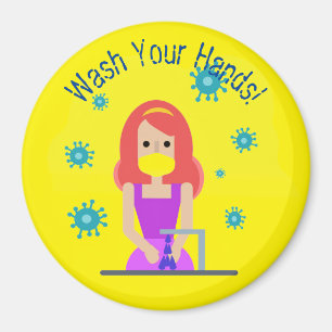 Waschen Sie Ihre Hände sicher Magnet