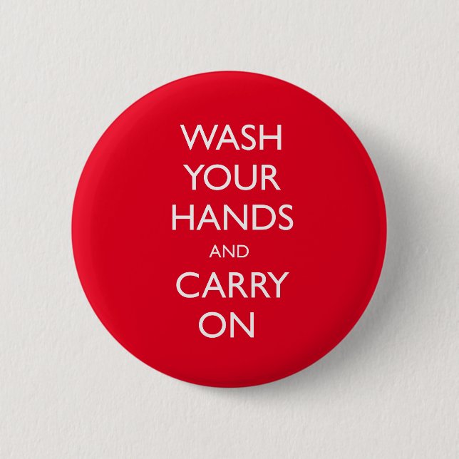 WASCHEN SIE IHRE HÄNDE UND TRAGEN SIE SICH AUF ABZ BUTTON (Vorderseite)
