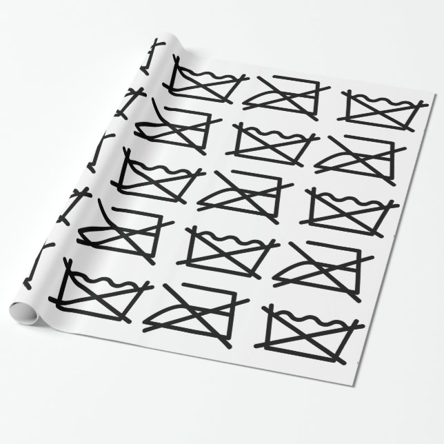 WASCHEN SIE NICHT! NICHT IRON! GESCHENKPAPIER (Ungerollt)