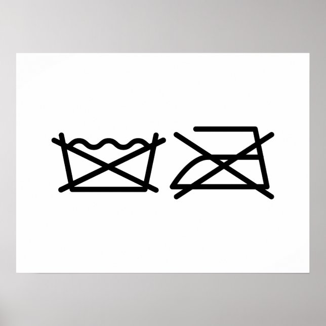 WASCHEN SIE NICHT! NICHT IRON! Poster (Vorne)