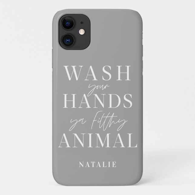 Waschen Sie sich die Hände, ein dreckiges Tier lus Case-Mate iPhone Hülle (Rückseite)