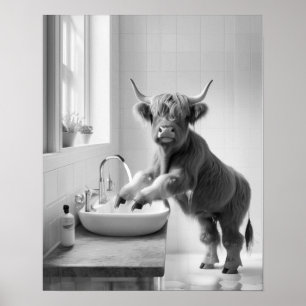 Waschen Sie sich die Hände und waschen Sie das Hoc Poster