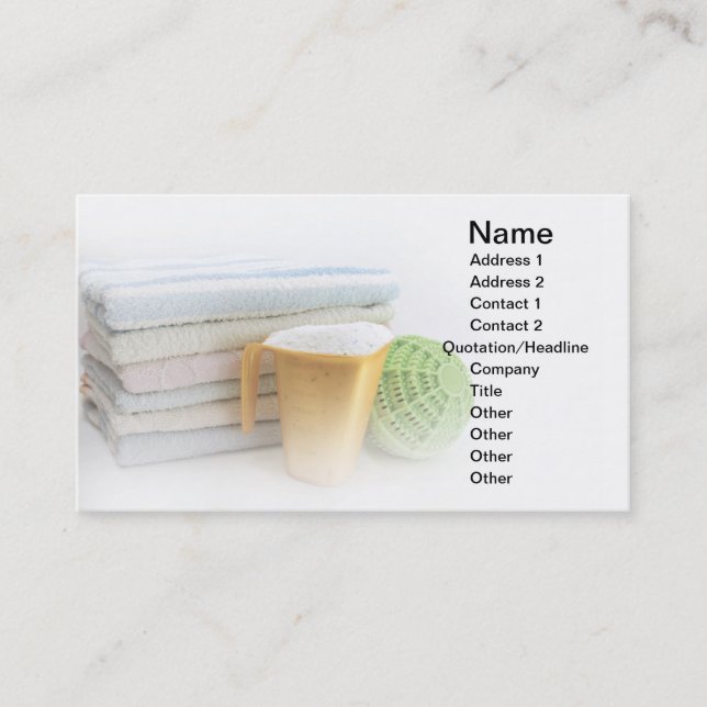 Waschende Ausrüstung Visitenkarte (Vorderseite)