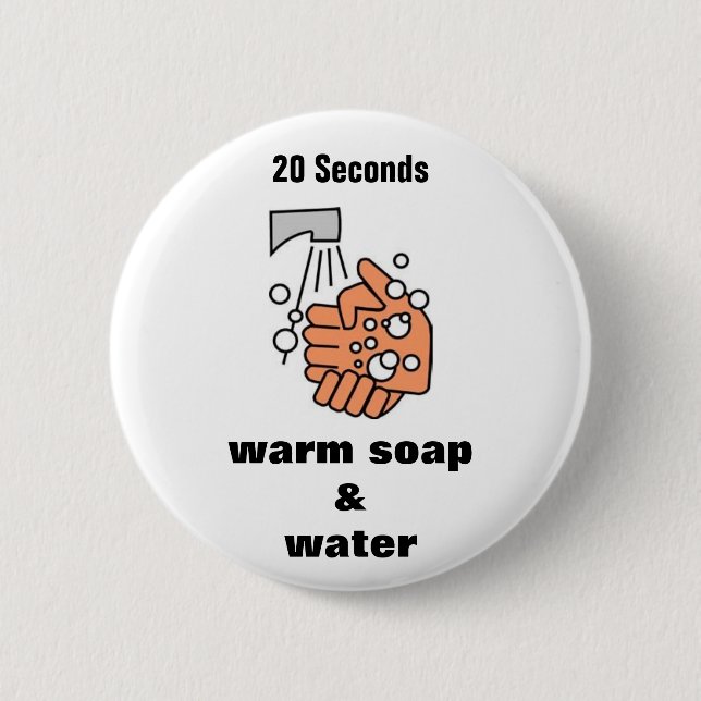 Waschender Handknopf Button (Vorderseite)
