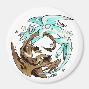 Wäscherei-Drache-Spülmaschinen-Magnet! Magnet