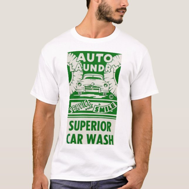 Wäscherei im Auto der 1950er Jahre T-Shirt (Vorderseite)