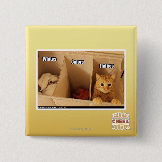 Wäscherei-Katze Button (Vorderseite)