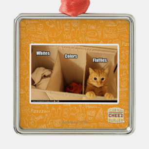 Wäscherei-Katze Ornament Aus Metall