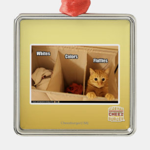 Wäscherei-Katze Ornament Aus Metall