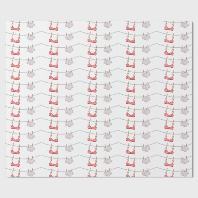 Wäscherei-Tageswäsche-Packpapier Geschenkpapier (Flach)