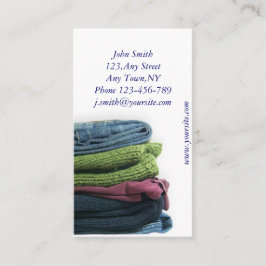 Wäscherei-Visitenkarte-Schablone Visitenkarte