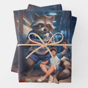 Wäscherei Zeit - Selfie mit Riesenrad Geschenkpapier Set