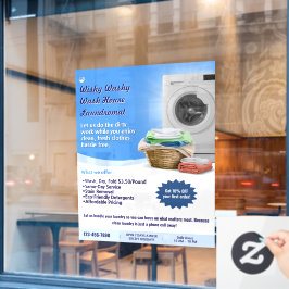 Wäscheservice anpassen fensteraufkleber