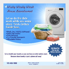 Wäscheservice anpassen fensteraufkleber