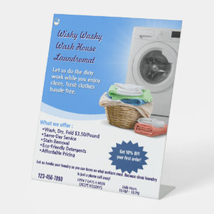 Wäscheservice anpassen sockelschild