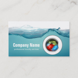 Wäscheservice - Blue Water Business Card Visitenkarte