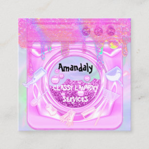 Wäscheservice QR-Kode Quadratische Visitenkarte