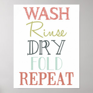 Wäscheservice Zimmer U-Bahn Art Poster