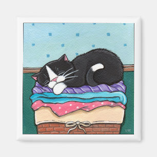 Wäschetag Nickerchen - Cat Magnet