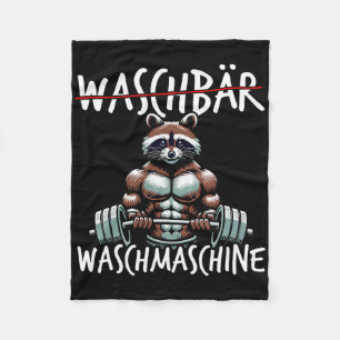 Waschmaschine Raccoon Fitness Bodybuildi Fleecedecke