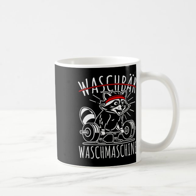 Waschmaschine Raccoon Fitness Bodybuildi Kaffeetasse (Rechts)